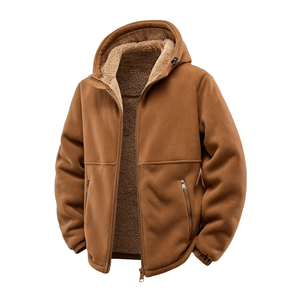 Men’s Fleece-Lined Hooded Winter Jacket for Outdoor Wear-Field & Wild