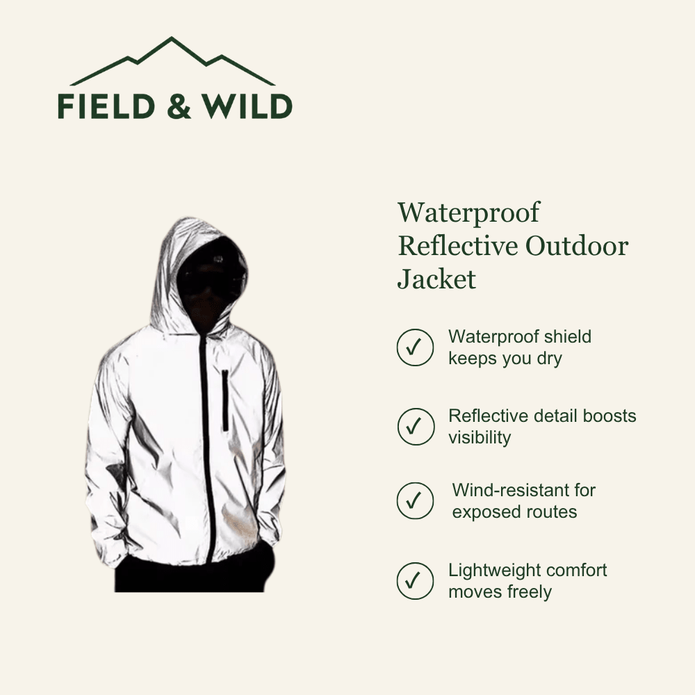 Waterproof Reflective Outdoor Jacket for Hiking & Cycling-Field & Wild