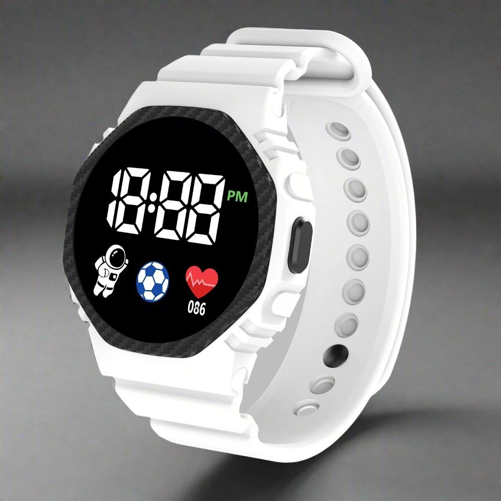 Children’s Water-Resistant Digital Watch with LED Display-Field & Wild