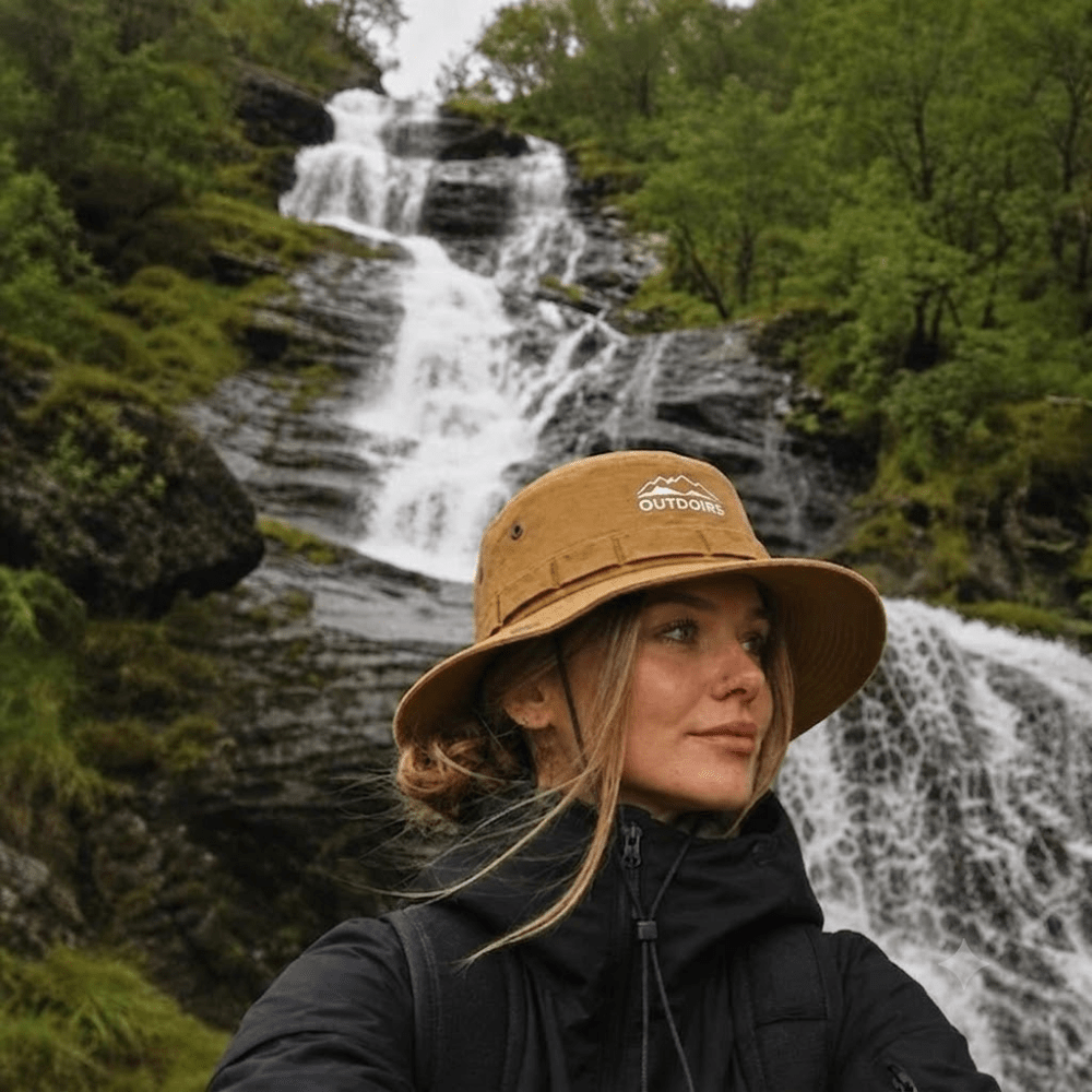 Breathable Cotton Hiking Hat with Adjustable Wide Brim - Field & Wild-Field & Wild