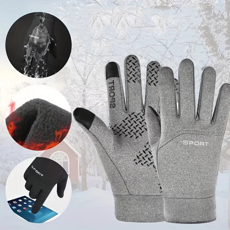 Thermal Waterproof Cycling Gloves with Touchscreen Grip-Field & Wild