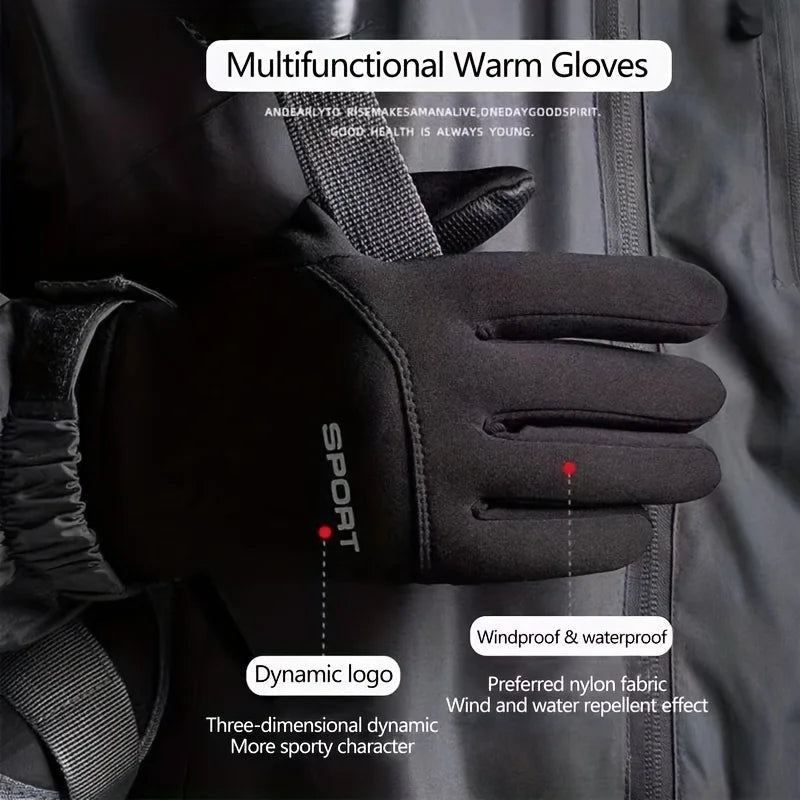 Thermal Waterproof Cycling Gloves with Touchscreen Grip-Field & Wild