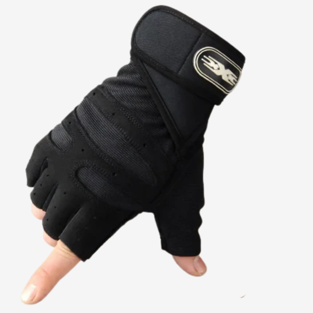 Half-Finger Gym Gloves with Breathable Grip & Wrist Support