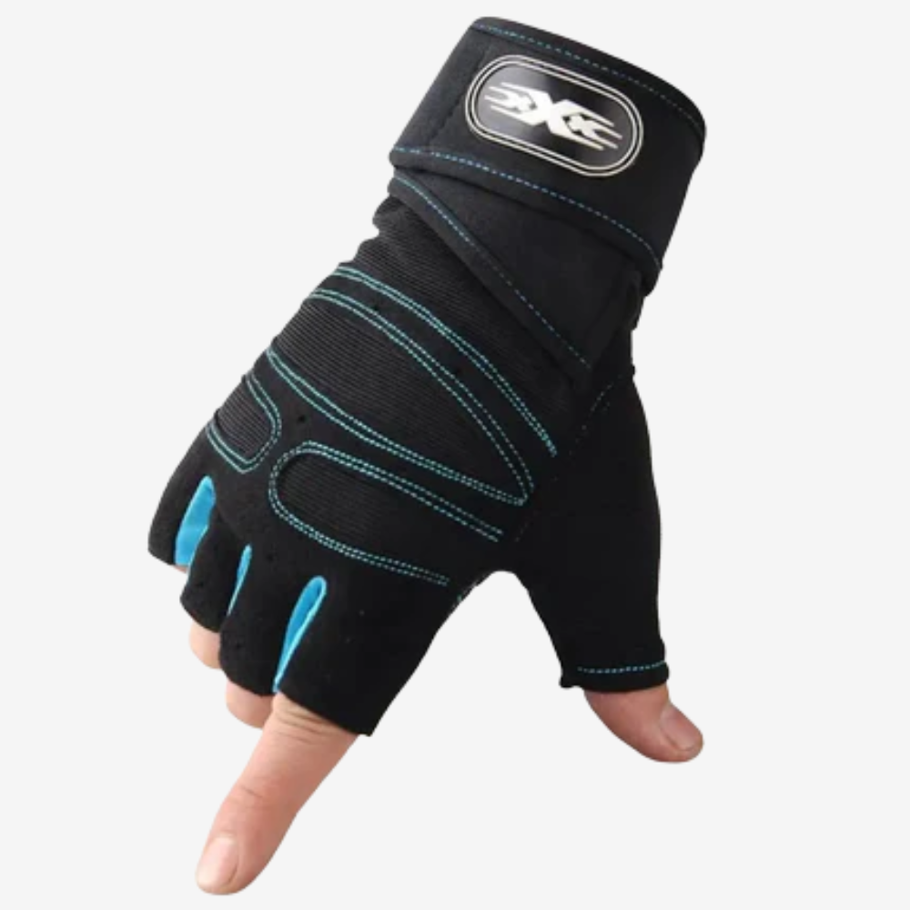 Half-Finger Gym Gloves with Breathable Grip & Wrist Support