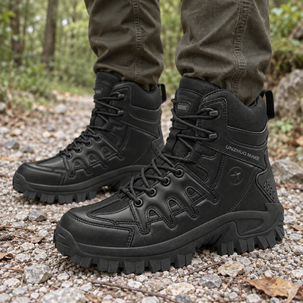 Waterproof Lightweight Hiking Boots with Lace-Up Zip Fastening