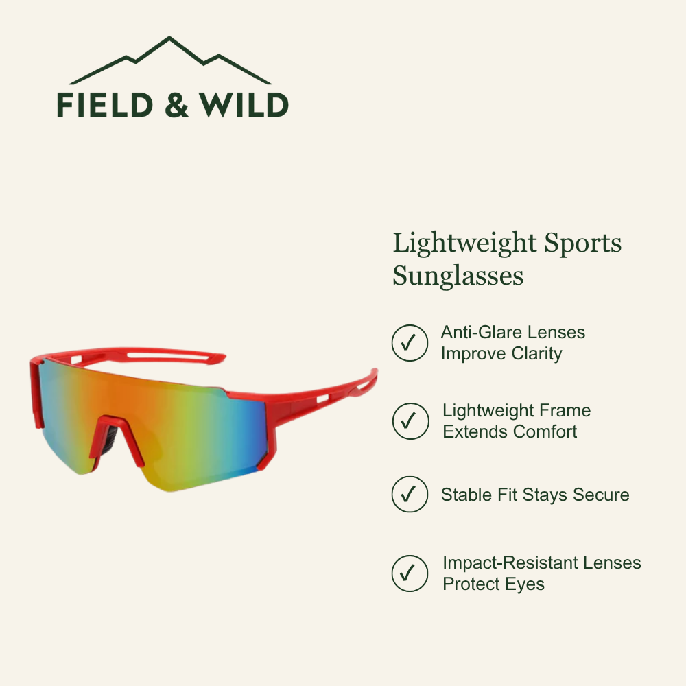 Lightweight Anti-Glare Sports Sunglasses for Outdoor Activities