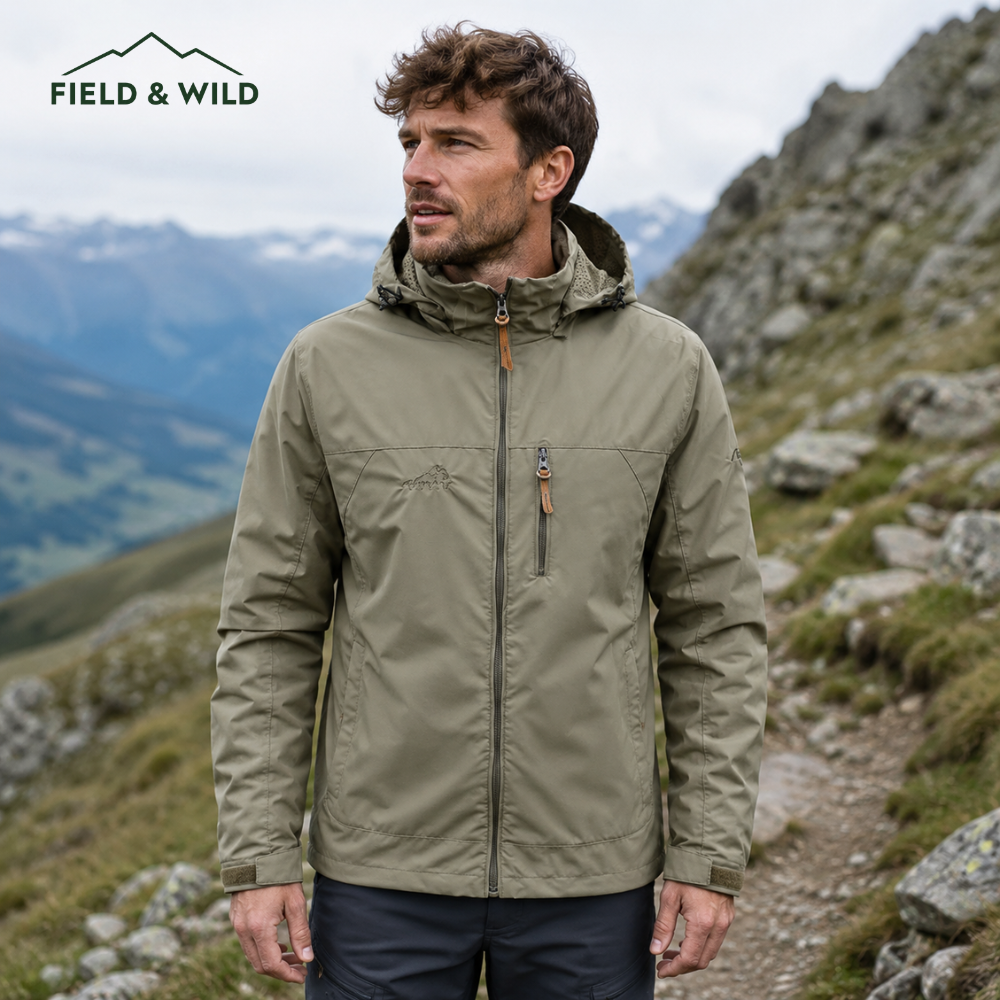 Lightweight Waterproof Outdoor Jacket with Nylon Shell