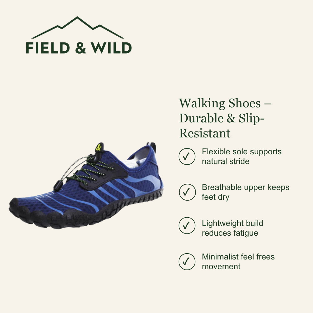 Flexible Walking Shoes with Breathable Lightweight Upper