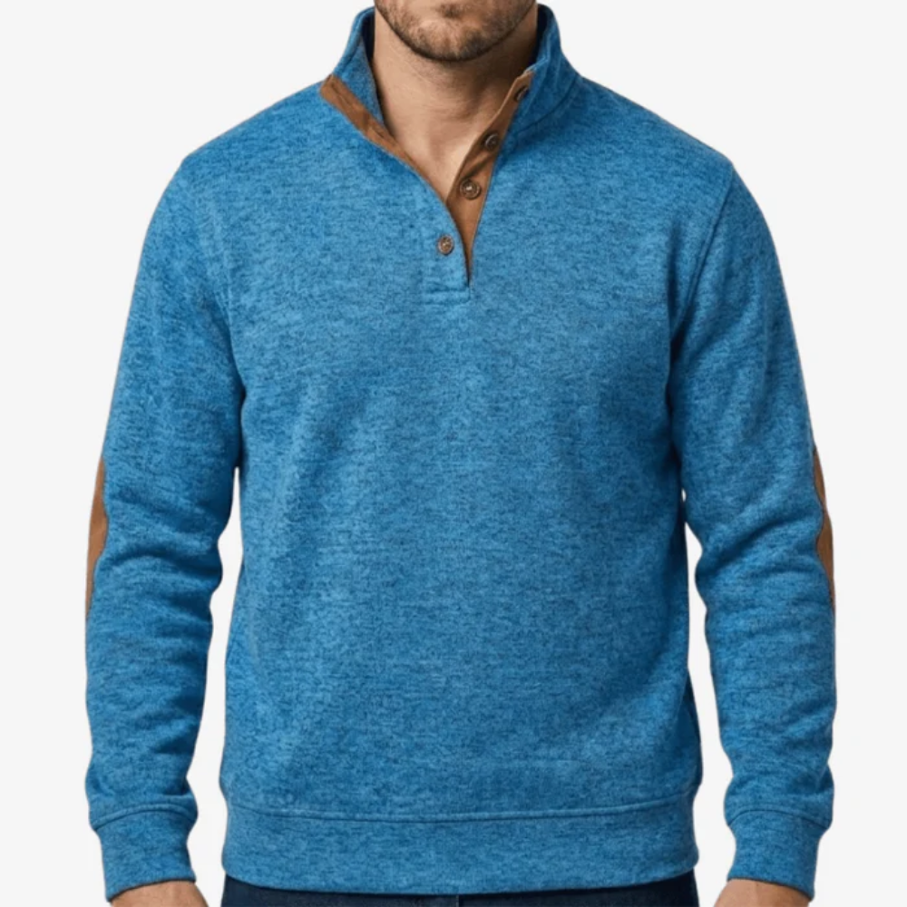 Warm Knitted Outdoor Sweater with Stand Collar