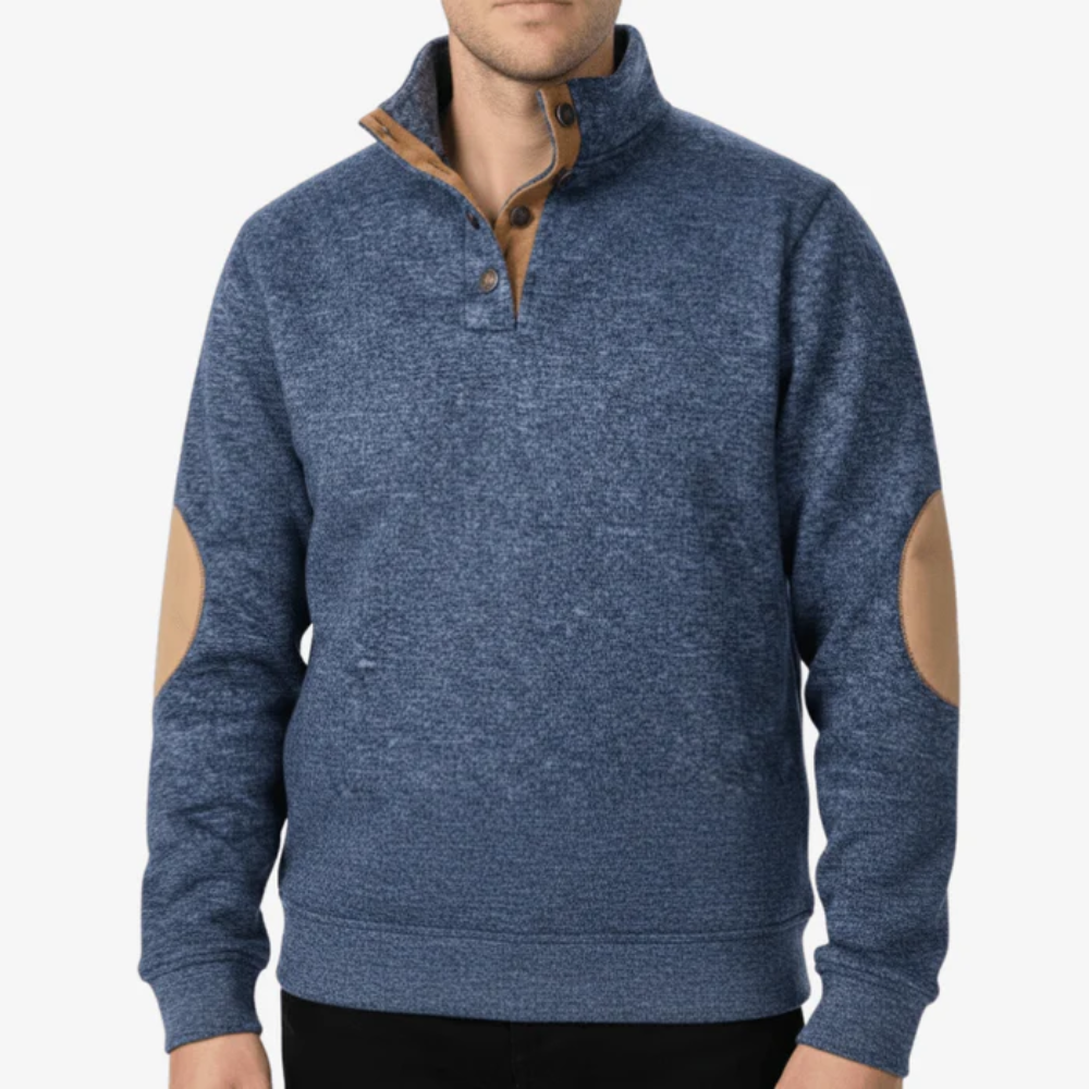 Warm Knitted Outdoor Sweater with Stand Collar