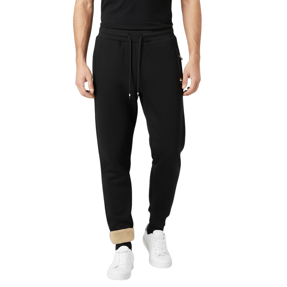 Warm Fleece-Lined Jogging Trousers with Drawstring Waist