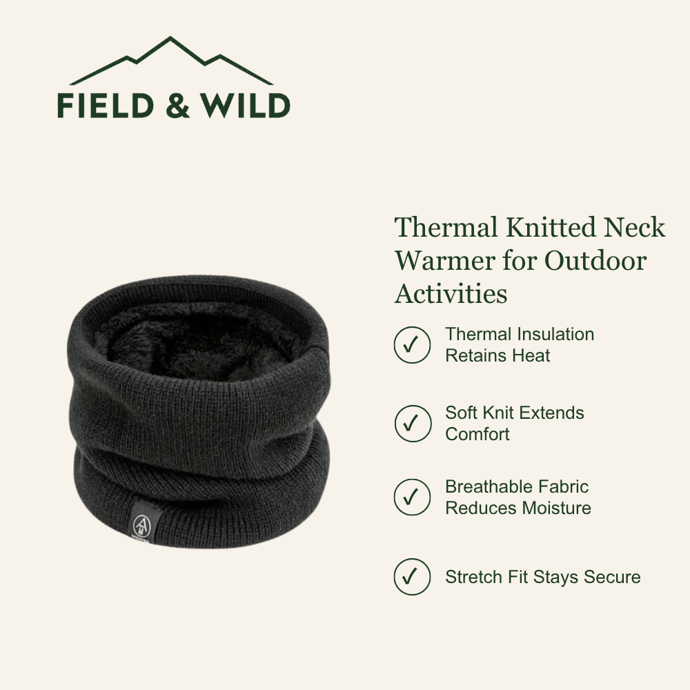 Thermal Knit Neck Warmer for Cold-Weather Outdoor Wear