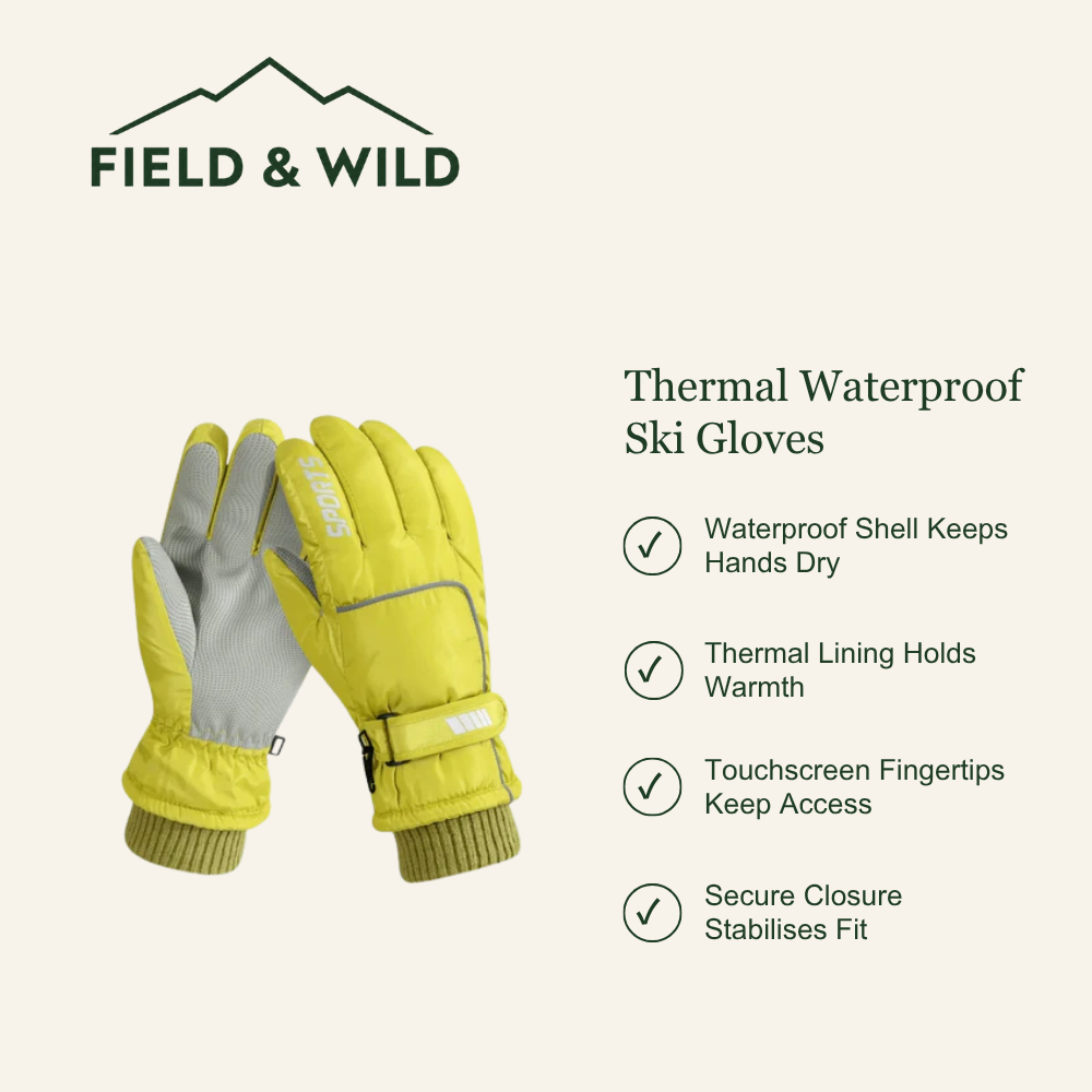 Touchscreen Ski Gloves with Thermal Waterproof Protection