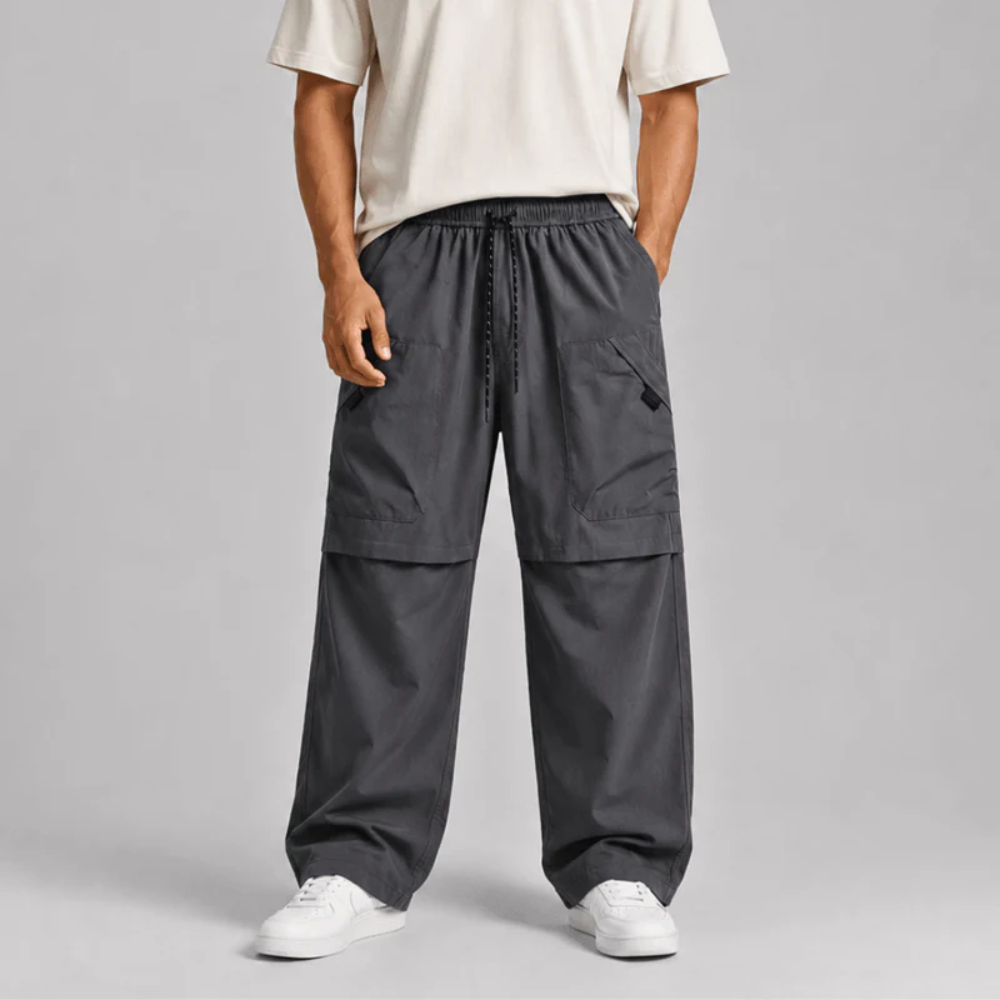 Men’s Weather-Resistant Hiking Trousers with Adjustable Ankle Cuffs