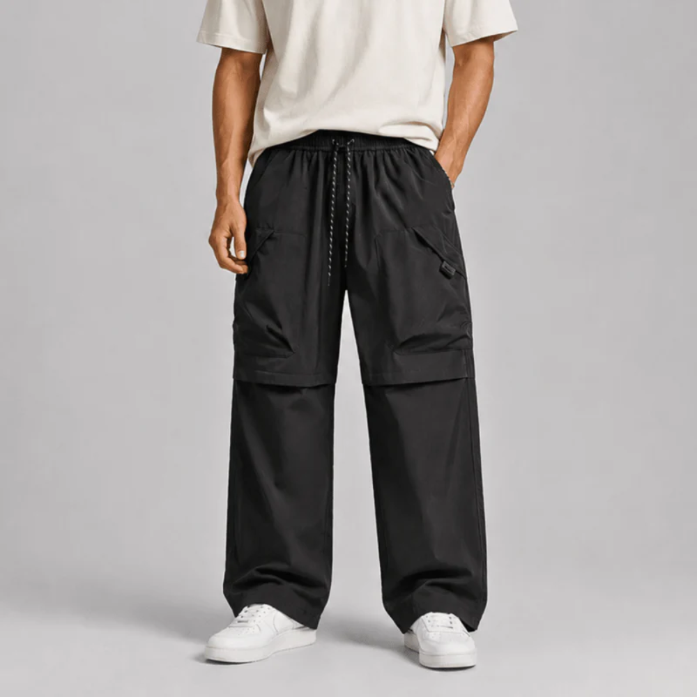 Men’s Weather-Resistant Hiking Trousers with Adjustable Ankle Cuffs