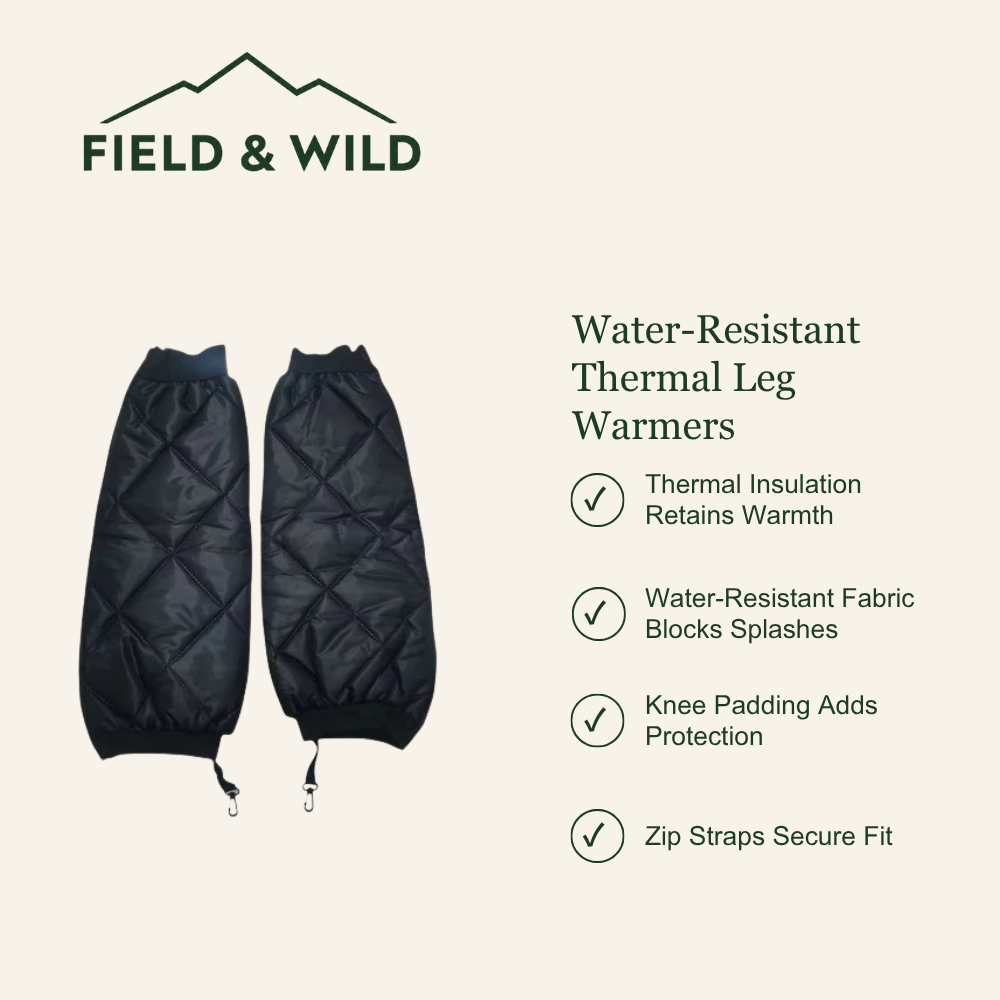 Thermal Outdoor Leg Warmers with Knee Protection & Zip Fastening