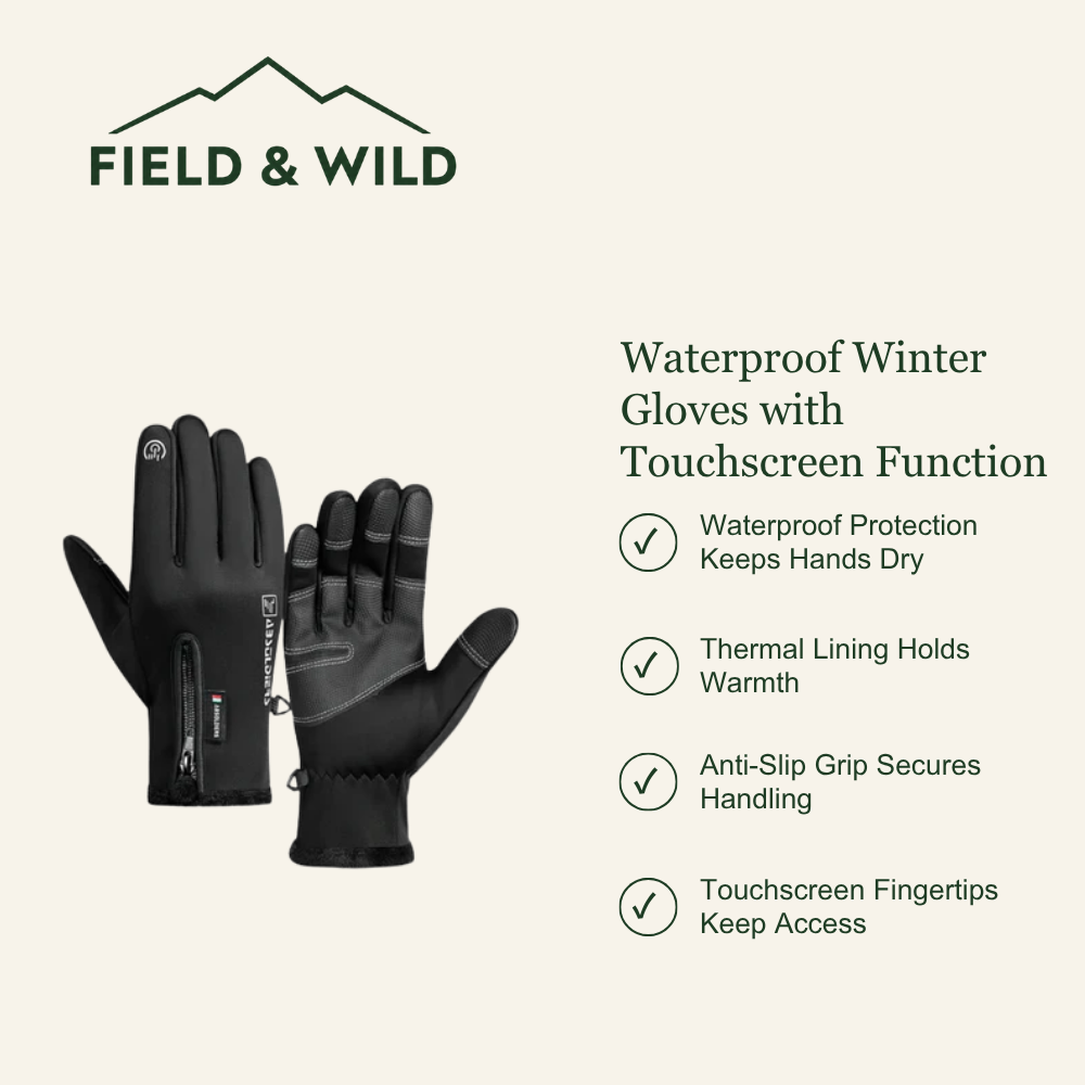 Touchscreen Winter Gloves with Waterproof Insulated Grip