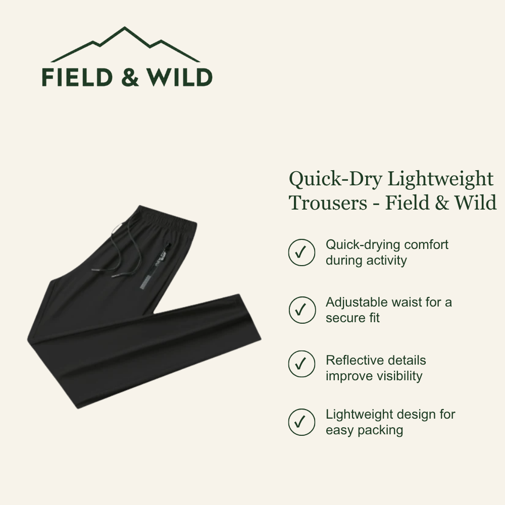 Quick-Dry Lightweight Trousers - Field & Wild