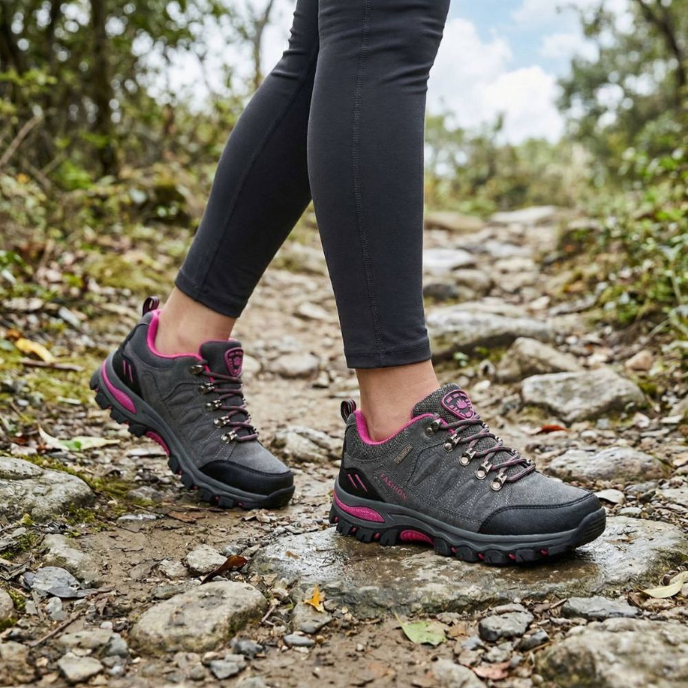Women’s Waterproof Hiking Shoes with Cushioned Grip Sole