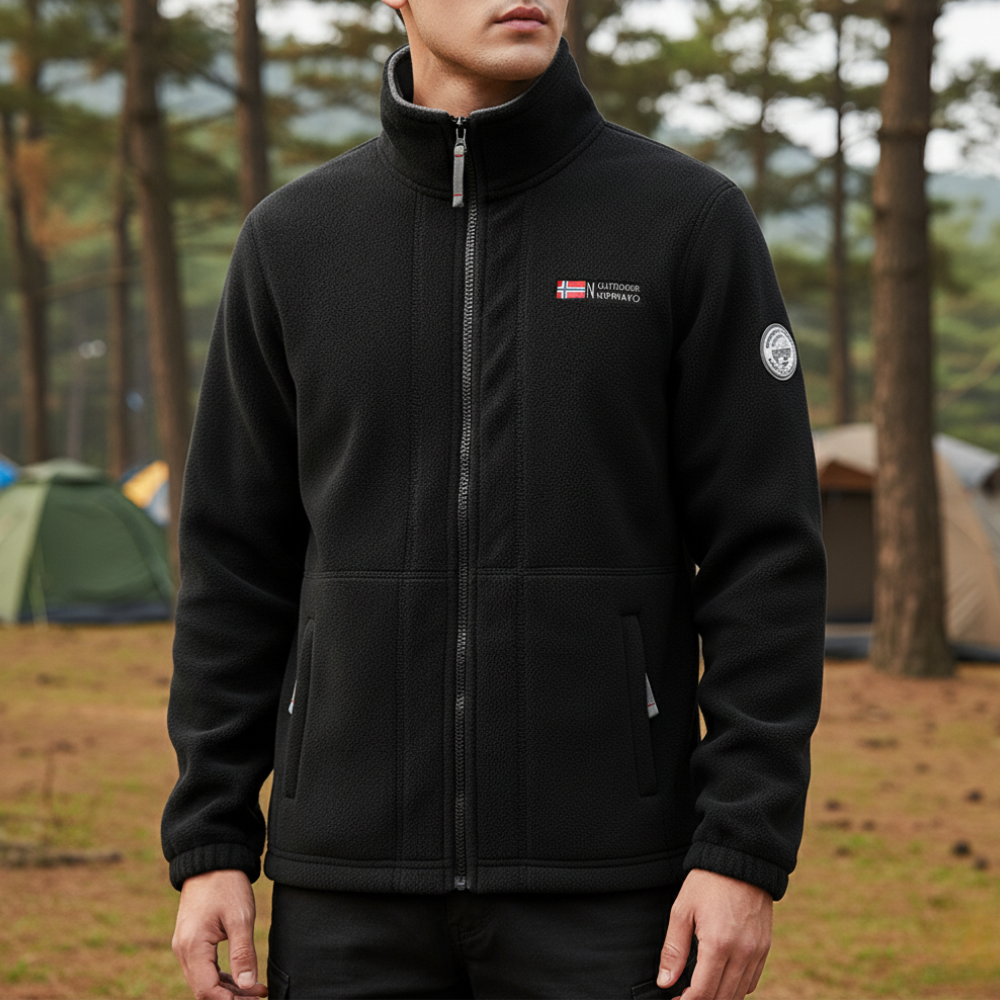 Thermal Breathable Fleece Jacket with Full Zip Design