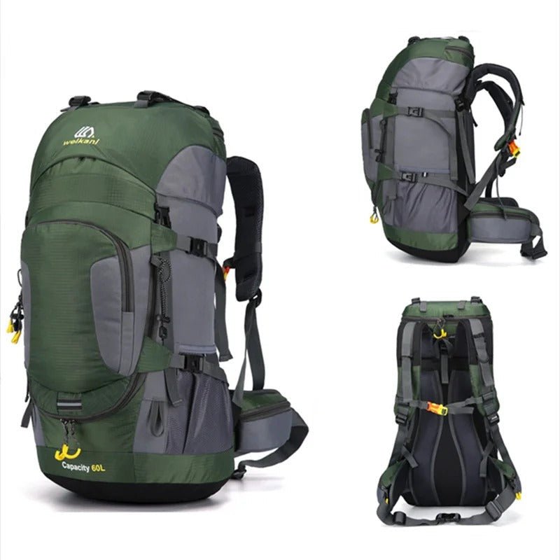 60L Trekking Backpack with Weather-Resistant Storage Design-Field & Wild