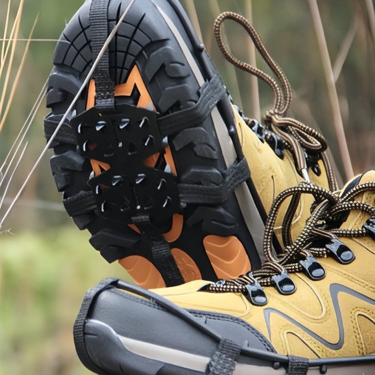 Ice Crampons with 24 Stainless Steel Spikes for Winter Hiking-Field & Wild