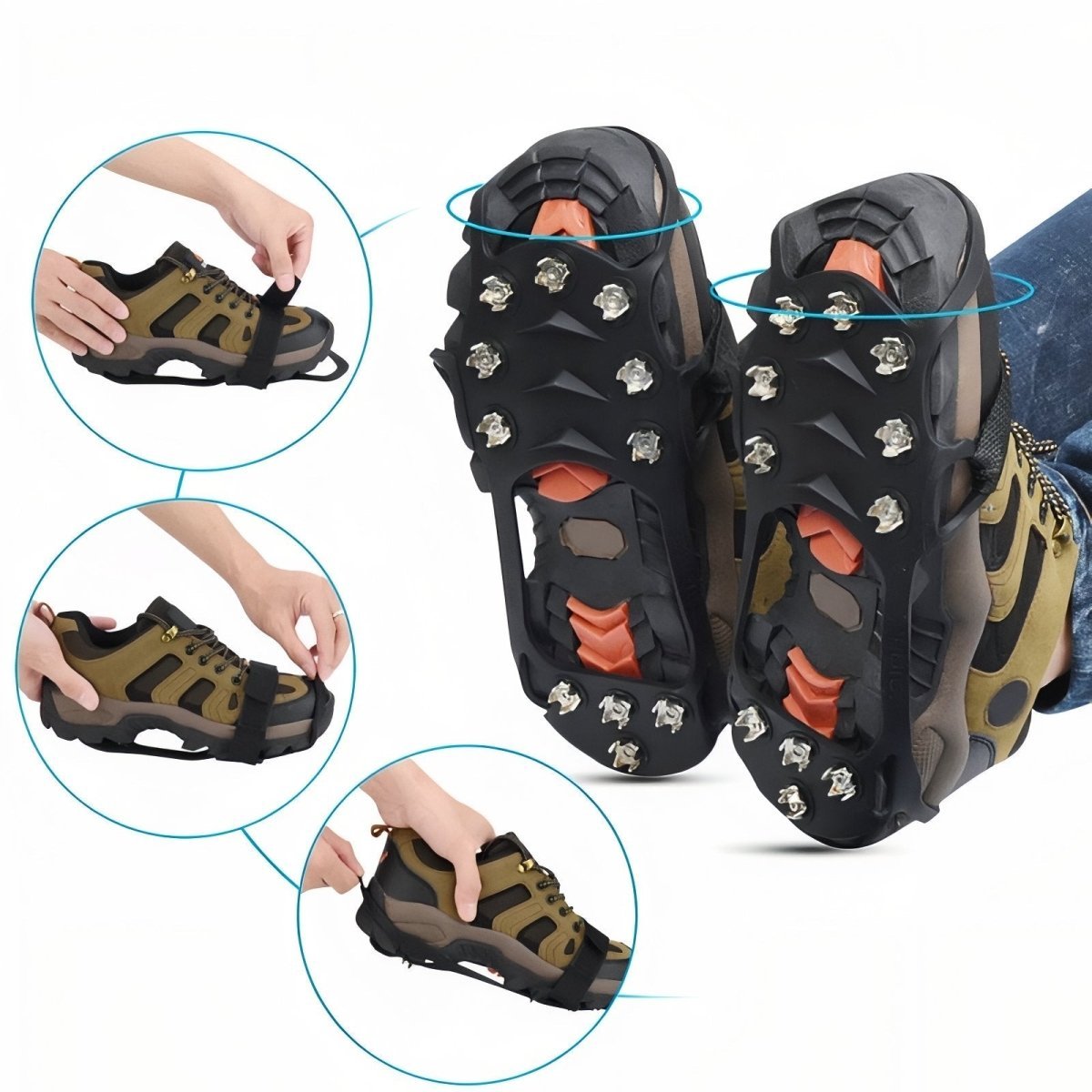 Lightweight 11-Spike Ice Crampons for Winter Hiking-Field & Wild