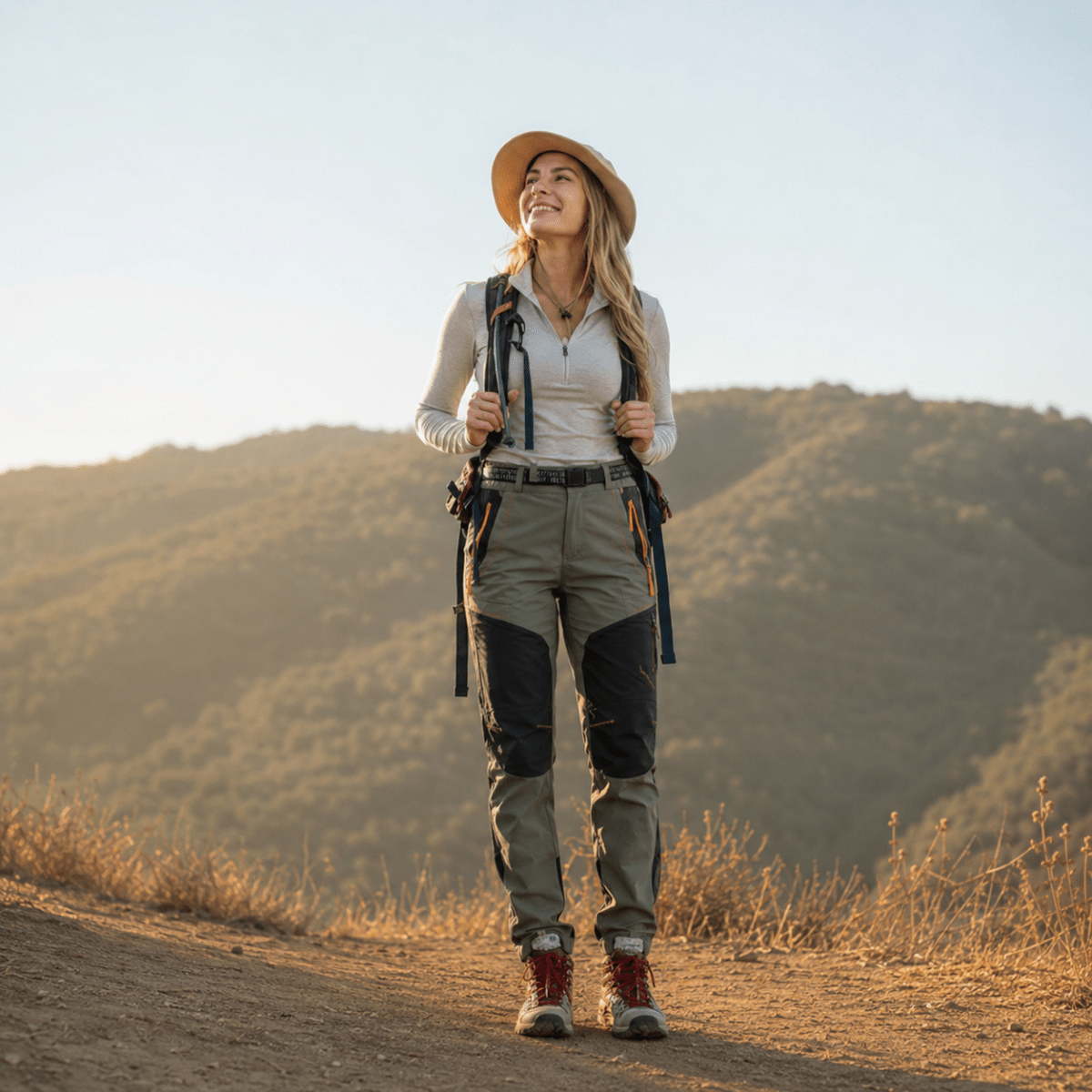 Women’s Water-Resistant Fleece-Lined Hiking Trousers-Field & Wild