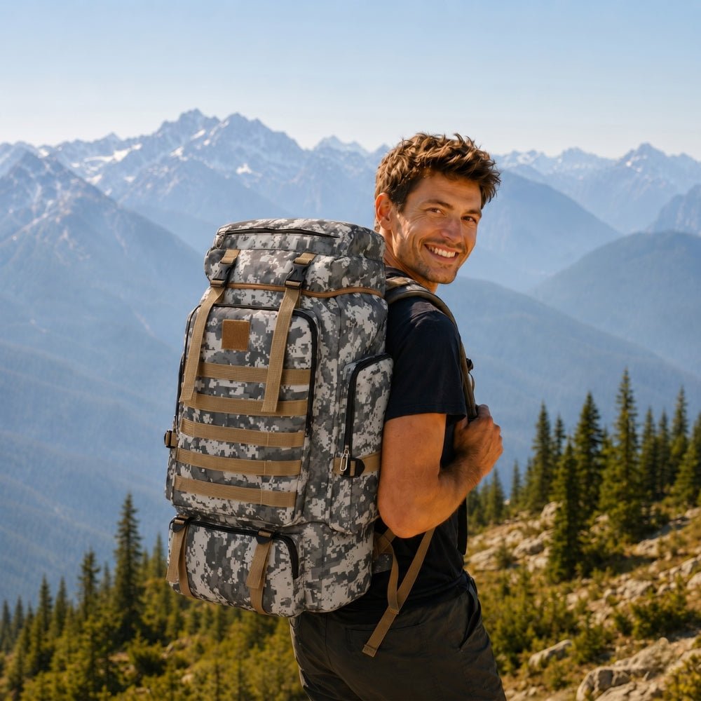 Hiking Backpack Durable Canvas Rucksack | Active Peaks-Field & Wild
