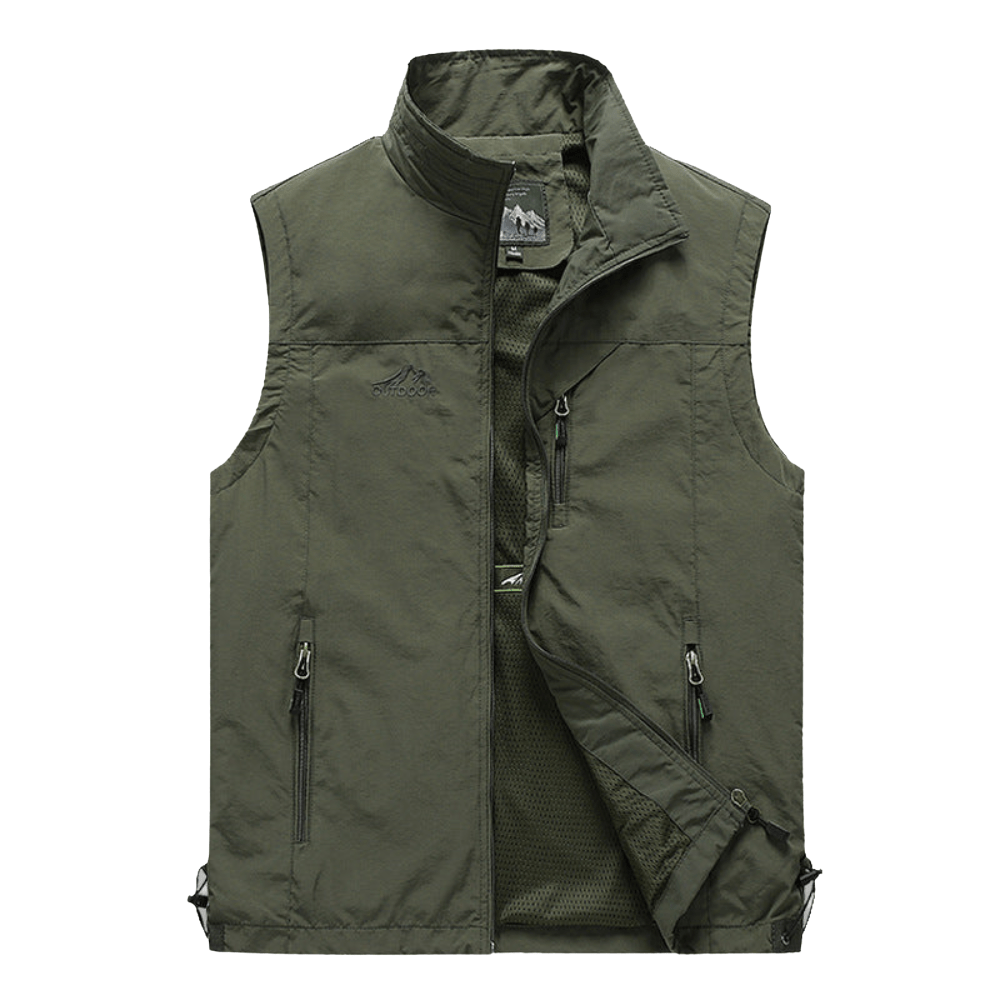 Lightweight Breathable Hiking Vest with Multi-Pocket Design-Field & Wild