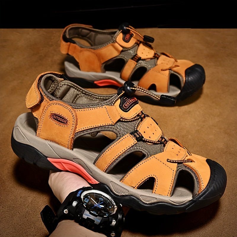 Men’s Breathable Outdoor Sandals with Adjustable Elastic Lace-Field & Wild
