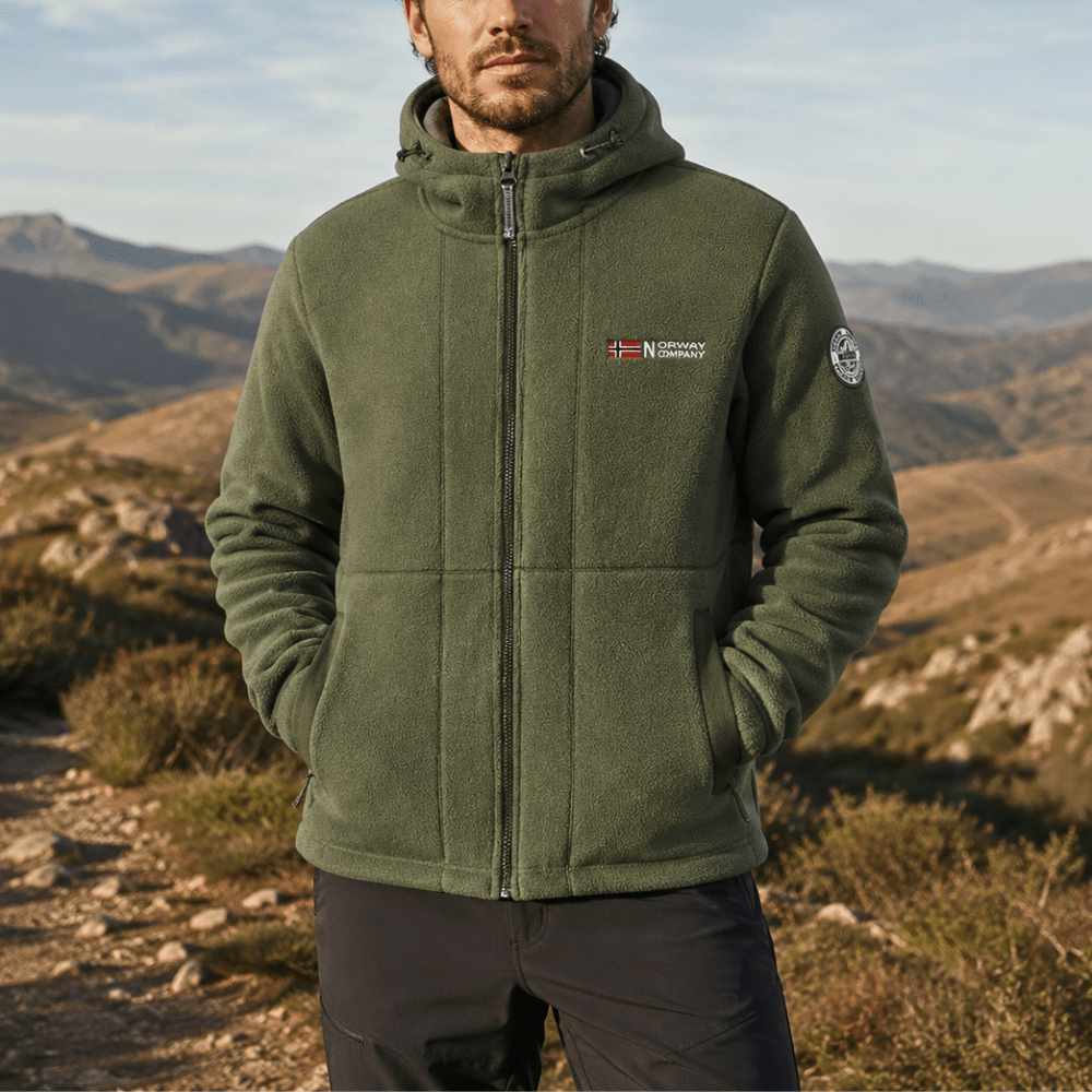 Men’s Fleece-Lined Outdoor Jacket with Windproof Protection-Field & Wild