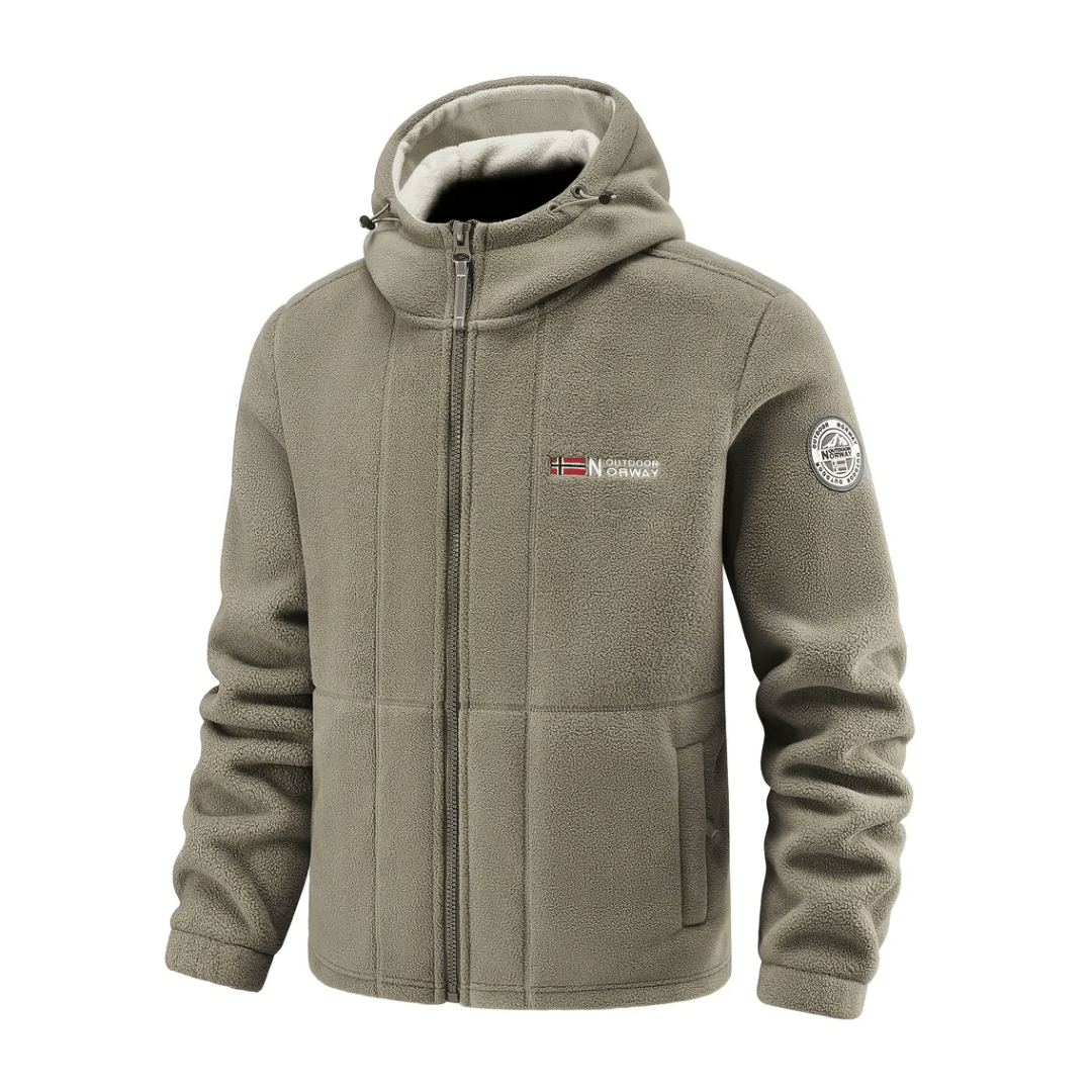 Men’s Fleece-Lined Outdoor Jacket with Windproof Protection-Field & Wild