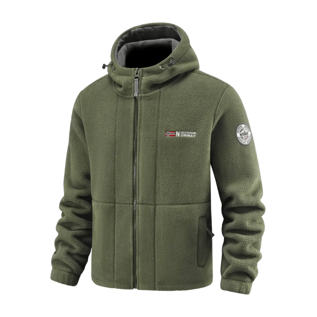 Men’s Fleece-Lined Outdoor Jacket with Windproof Protection-Field & Wild