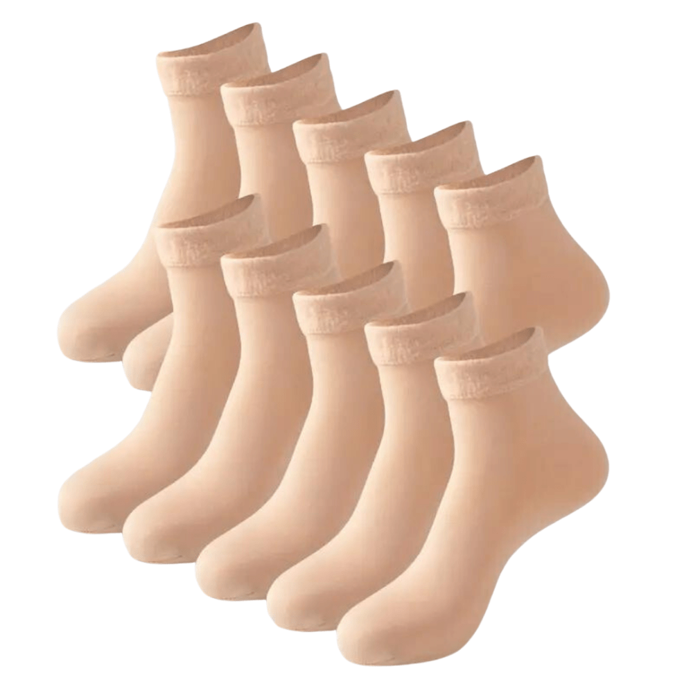 10-Pair Thermal Socks Set with Breathable Cotton Blend-Field & Wild