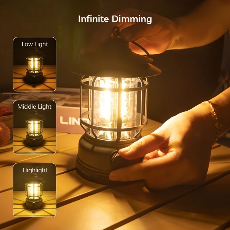 Rechargeable LED Camping Lantern with USB Charging & Adjustable Brightness-Field & Wild
