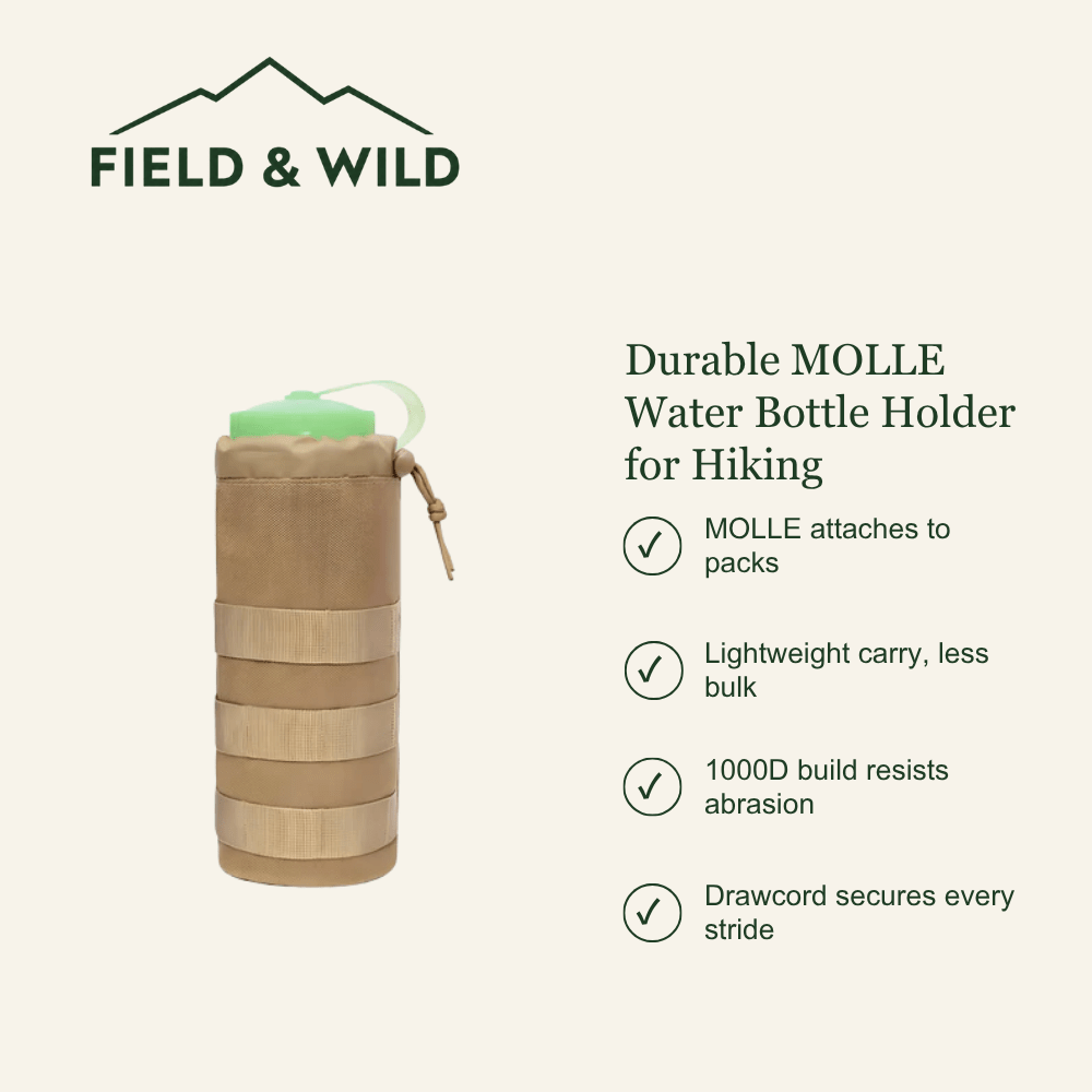 MOLLE Water Bottle Holder with Adjustable Drawcord-Field & Wild