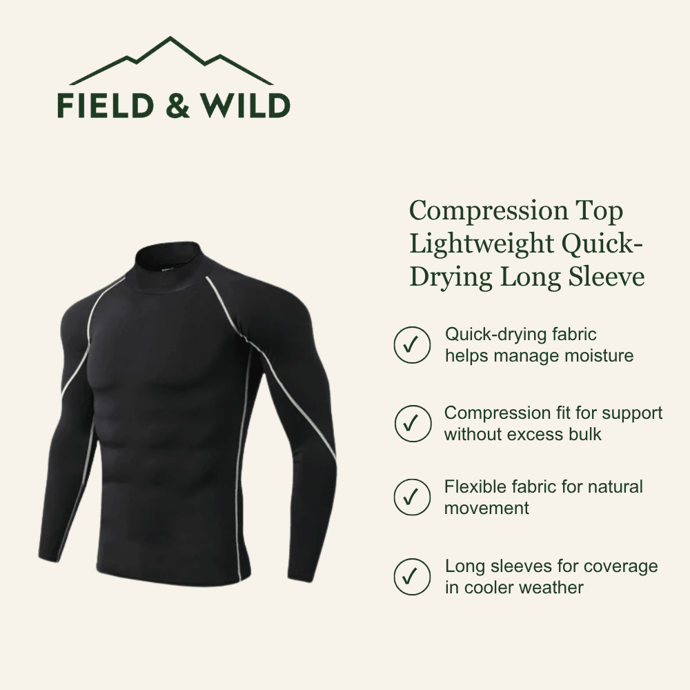 Compression Top Lightweight Quick-Drying Long Sleeve - Field & Wild-Field & Wild