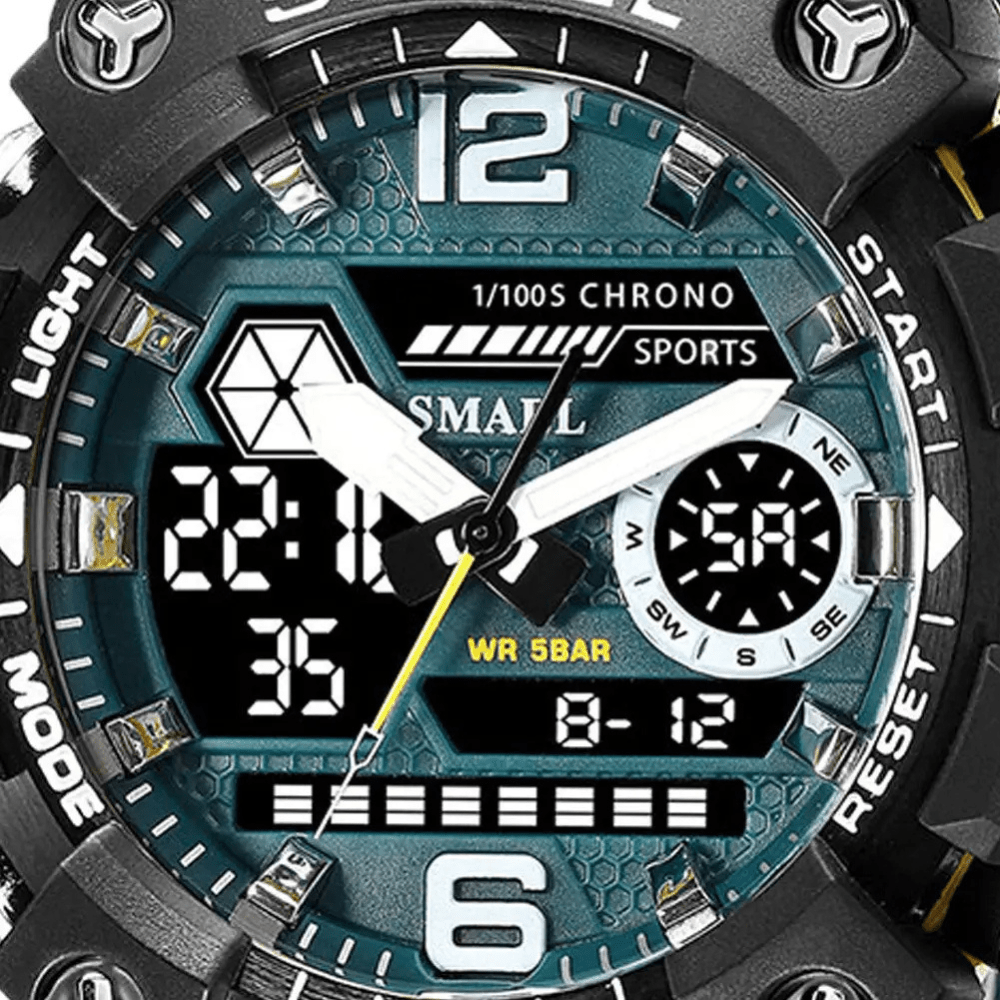 Rugged Outdoor Watch with Dual Display & 50m Water Resistance-Field & Wild