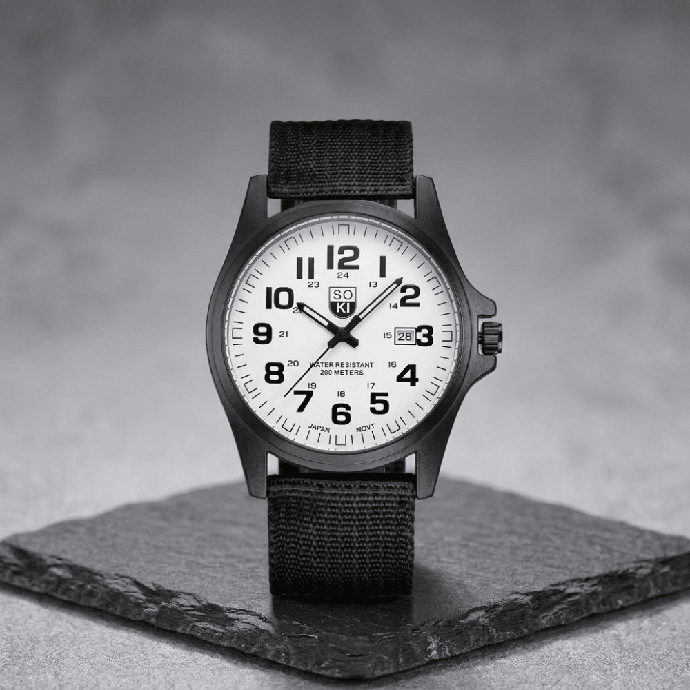 Men’s Water-Resistant Outdoor Watch with Stopwatch & Backlit Display-Field & Wild