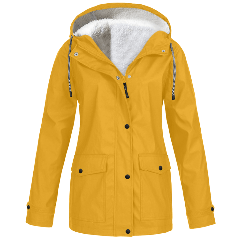 Women’s Hooded Rain Jacket with Windproof Storm Flap-Field & Wild