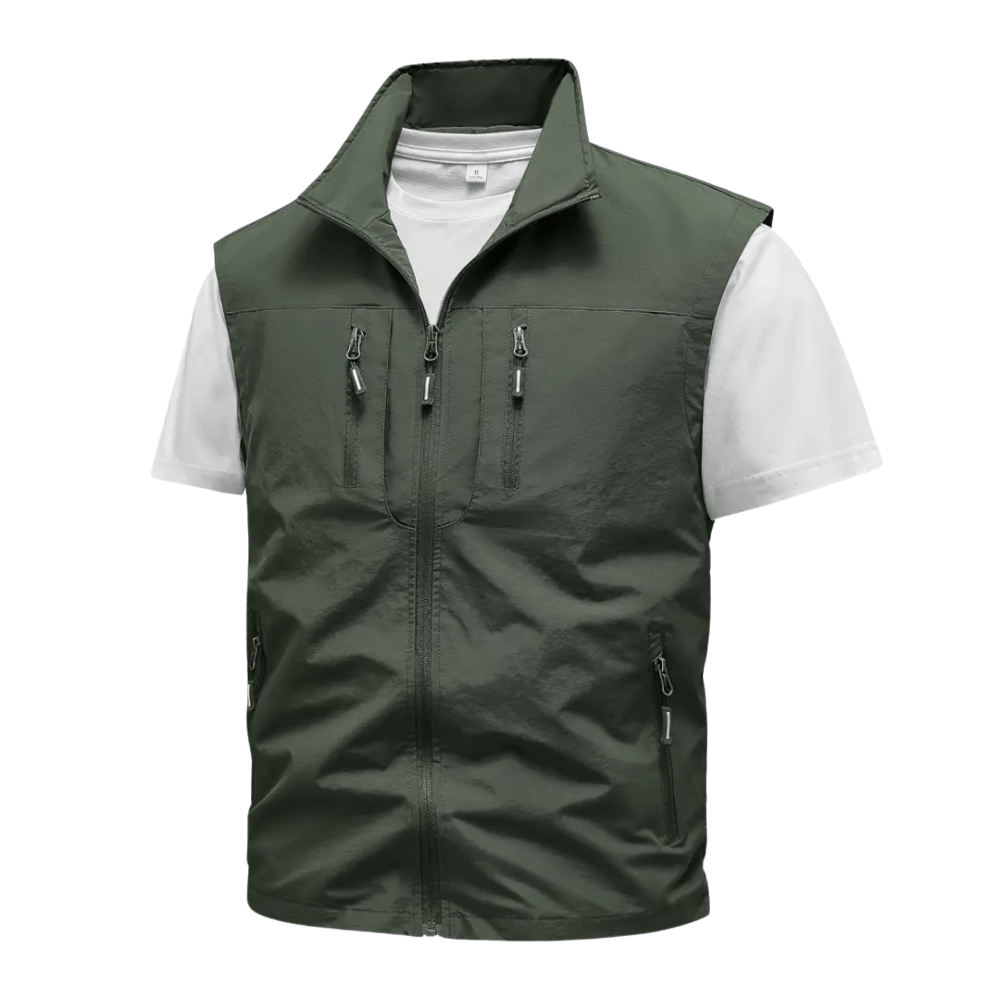 Men’s Lightweight Hiking Gilet with High Collar-Field & Wild