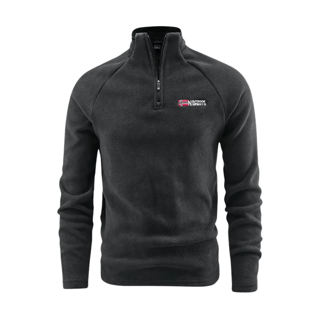Men’s Half-Zip Fleece Pullover with Stand Collar-Field & Wild