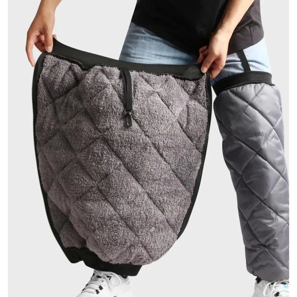 Thermal Outdoor Leg Warmers with Knee Protection & Zip Fastening-Field & Wild