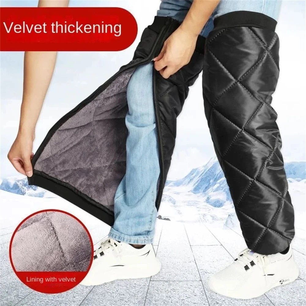 Thermal Outdoor Leg Warmers with Knee Protection & Zip Fastening-Field & Wild