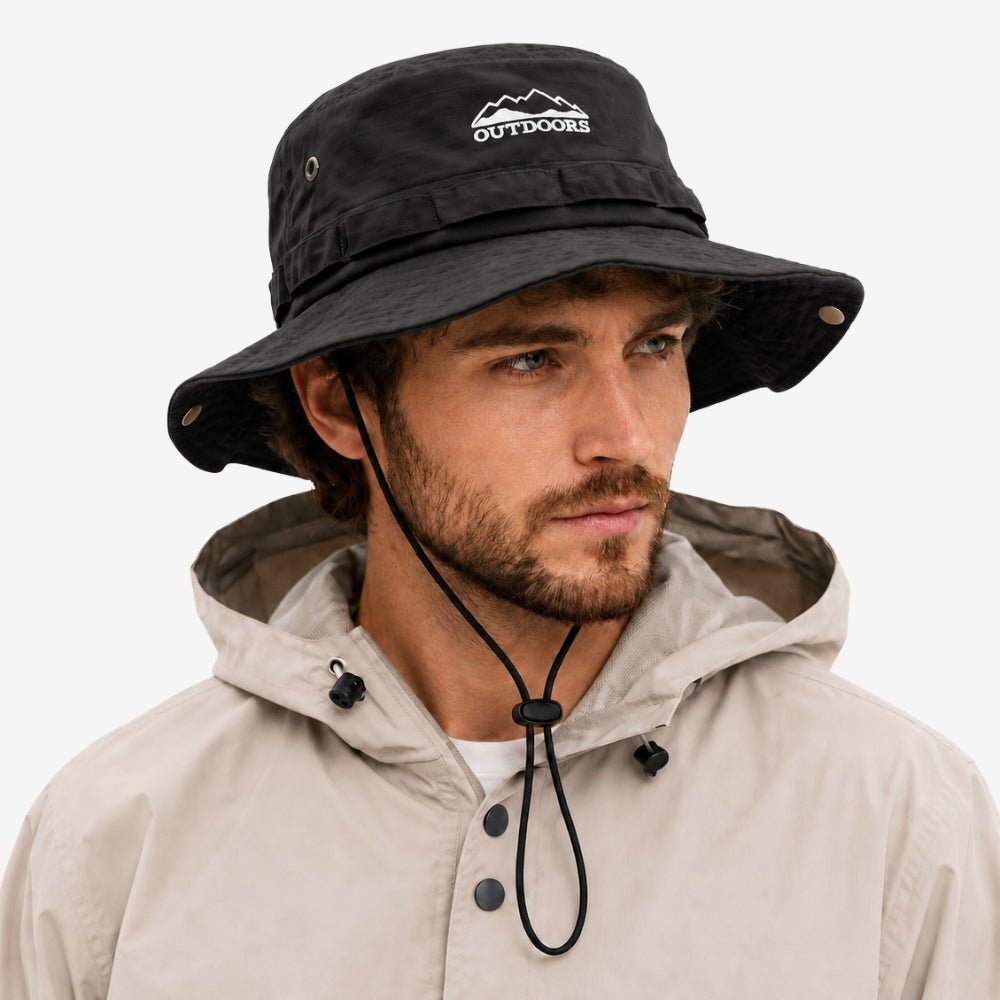 Breathable Cotton Hiking Hat with Adjustable Wide Brim - Field & Wild-Field & Wild