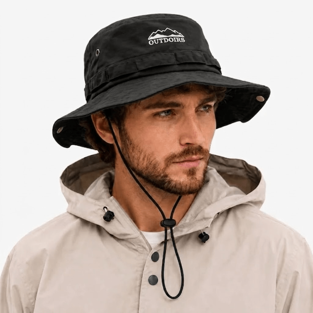 Breathable Cotton Hiking Hat with Adjustable Wide Brim - Field & Wild-Field & Wild