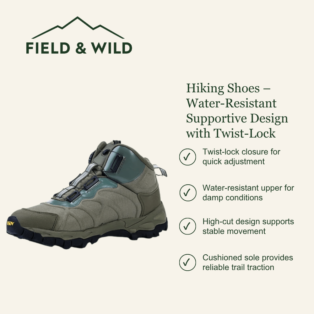 Hiking Shoes – Water-Resistant Supportive Design with Twist-Lock-Field & Wild