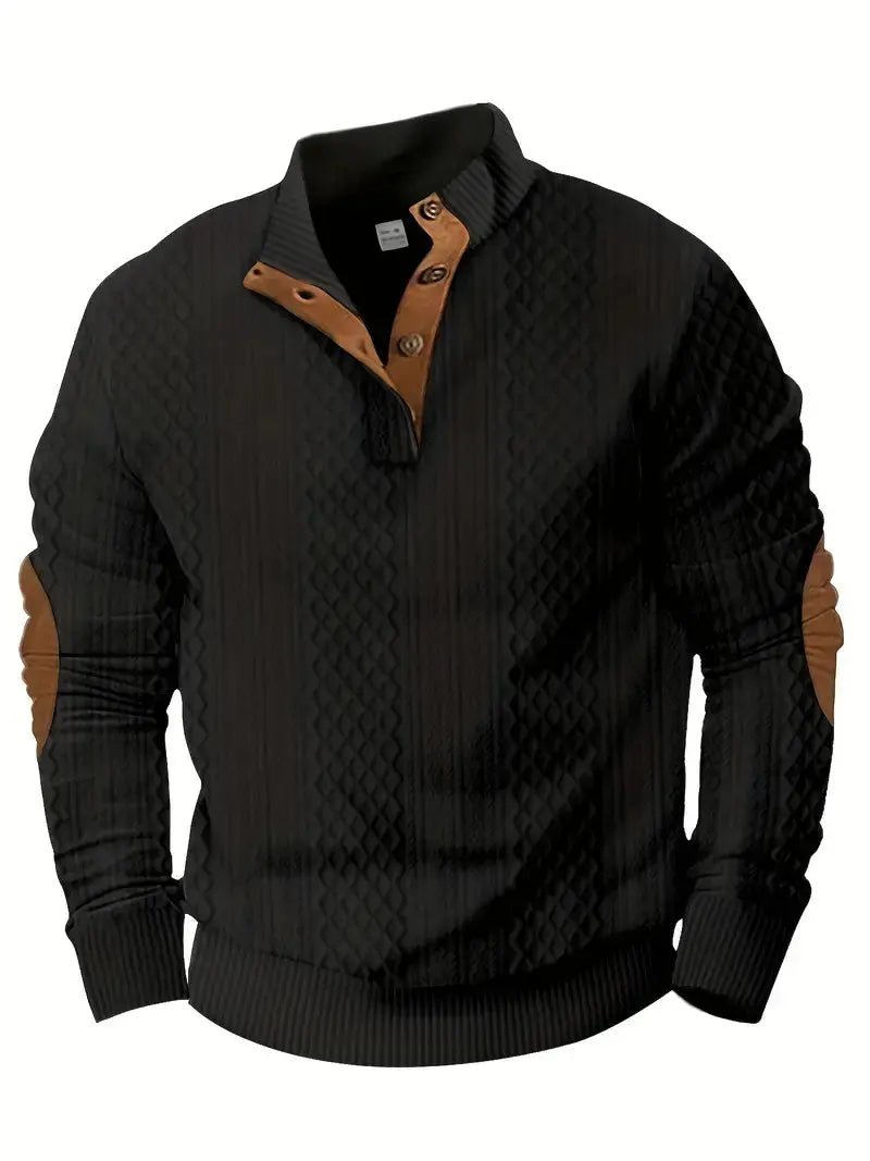 Knitted Outdoor Pullover with Reinforced Patches | Active Peaks-Field & Wild