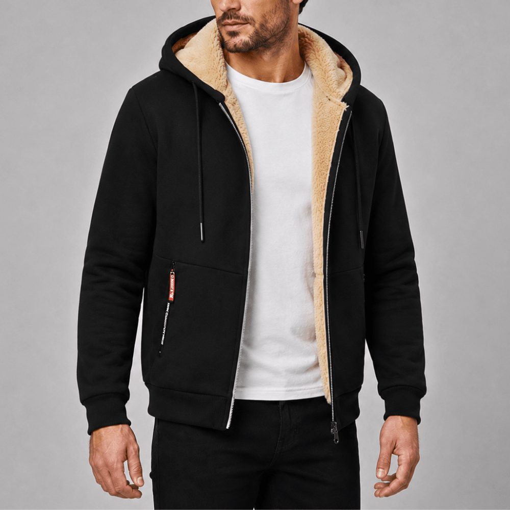 Men’s Hooded Outdoor Jacket with Fleece Lining-Field & Wild